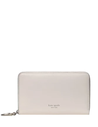 Kate Spade New York Halo Zip Around Wallet Cream