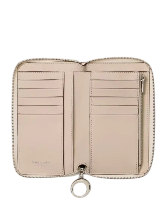 Kate Spade New York Halo Zip Around Wallet Cream
