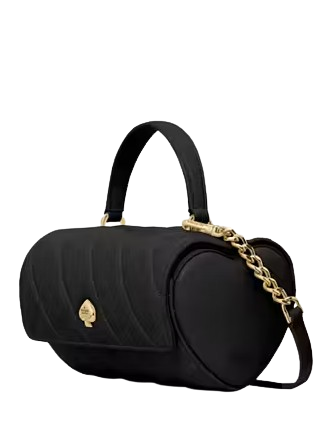 Kate Spade New York Heart Barrel Quilted Crossbody Black