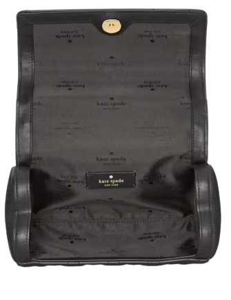 Kate Spade New York Heart Barrel Quilted Crossbody Black