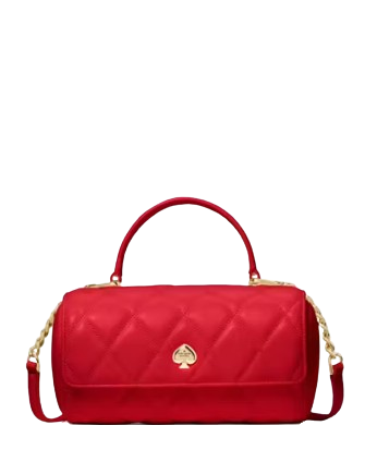 Kate Spade New York Heart Barrel Quilted Crossbody Ruby Red