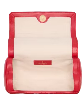 Kate Spade New York Heart Barrel Quilted Crossbody Ruby Red