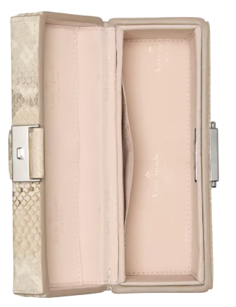 Kate Spade New York Heirloom Snake Vanity Bag Natural