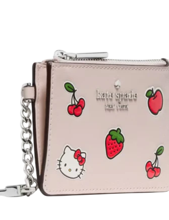 Kate Spade New York Hello Kitty And Friends X Kate Spade New York Sticker Key Ring Card Holder  Powdered Sugar 