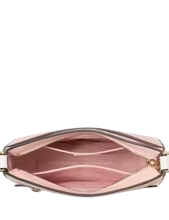 Kate Spade New York Hudson Colorblocked Pebbled Leather Messenger Crossbody  Rose Smoke 