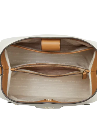 Kate Spade New York Hudson Colorblocked Pebbled Leather Shoulder Bag Parchment