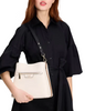Kate Spade New York Hudson Colorblocked Pebbled Leather Shoulder Bag Parchment