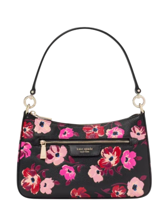 Kate Spade New York Hudson Fall Poppies Convertible Crossbody Black