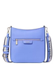 Kate Spade New York Hudson Pebbled Leather Large Messenger Crossbody Dark Periwinkle