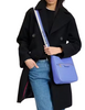 Kate Spade New York Hudson Pebbled Leather Large Messenger Crossbody Dark Periwinkle