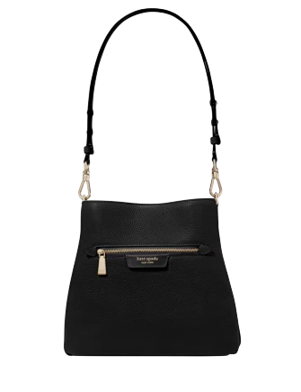 Kate Spade New York Hudson Pebbled Leather Shoulder Bag Black