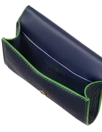 Kate Spade New York In The Garden Floral Applique Flap Card Case Parisian Navy 