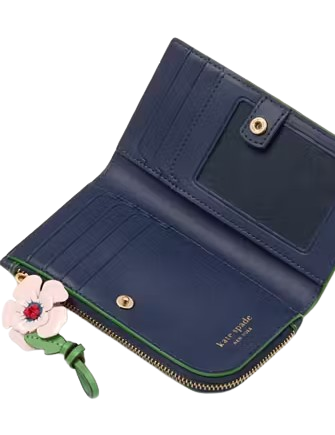 Kate Spade New York In The Garden Small Slim Bifold Wallet Parisian Navy