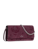 Kate Spade New York Ivy Floral Suede Crossbody Bag Deep Cherry 