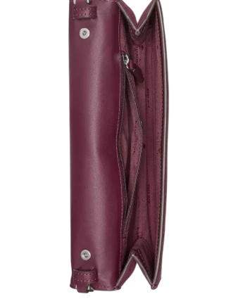 Kate Spade New York Ivy Floral Suede Crossbody Bag Deep Cherry 