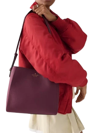 Kate Spade New York Juliette Medium Bucket Bag Deep Cherry