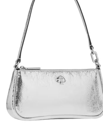 Kate Spade New York Kayla Metallic Convertible Wristlet Silver