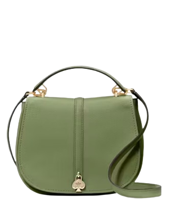 Kate Spade New York Kayla Pebbled Leather Saddle Bag Cedar Stand