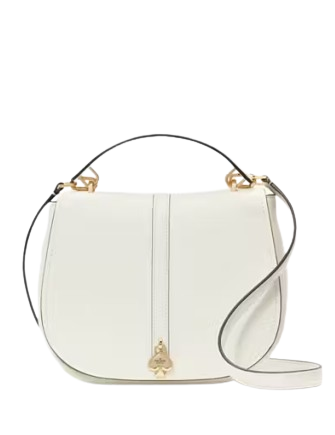 Kate Spade New York Kayla Pebbled Leather Saddle Bag Meringue