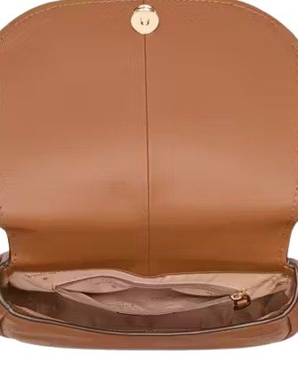 Kate Spade New York Kayla Pebbled Leather Saddle Bag Warm Gingerbread 