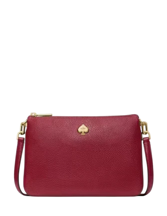 Kate Spade New York Kayla Small Triple Compartment Crossbody Perfect Cherry