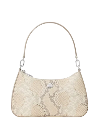 Kate Spade New York Kayla Snake Embossed Shoulder Bag  Natural 