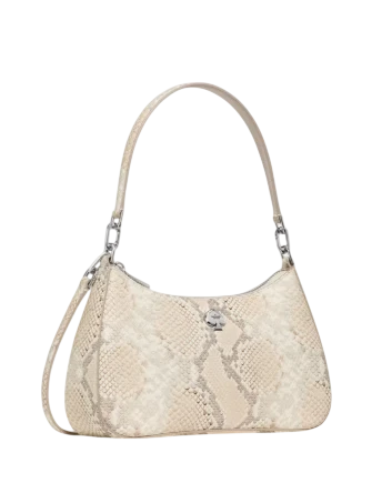 Kate Spade New York Kayla Snake Embossed Shoulder Bag  Natural 