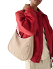 Kate Spade New York Kayla Suede Studs Large Shoulder Bag Milk Glass