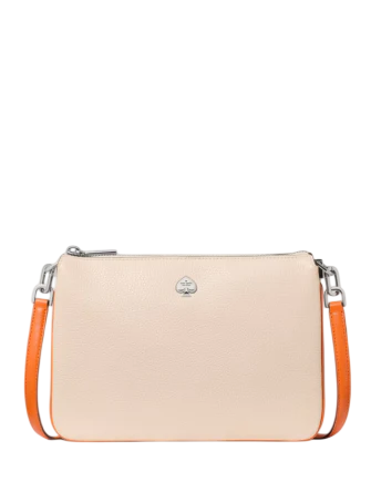 Kate Spade New York Kayla Triple Crossbody Bag Milk Glass 