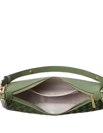 Kate Spade New York Kayla Woven Leather Large Shoulder Bag Cedar Stand