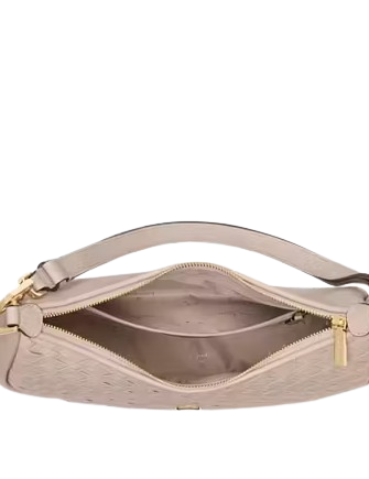 Kate Spade New York Kayla Woven Leather Large Shoulder Bag Cozy Grey