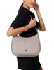 Kate Spade New York Kayla Woven Leather Large Shoulder Bag Cozy Grey