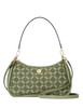 Kate Spade New York Kayla Woven Leather Small Convertible Shoulder Bag Cedar Stand