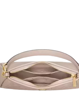Kate Spade New York Kayla Woven Leather Small Convertible Shoulder Bag Cozy Grey
