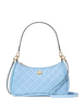 Kate Spade New York Kayla Woven Leather Small Convertible Shoulder Bag Montauk Blue