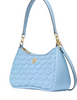 Kate Spade New York Kayla Woven Leather Small Convertible Shoulder Bag Montauk Blue