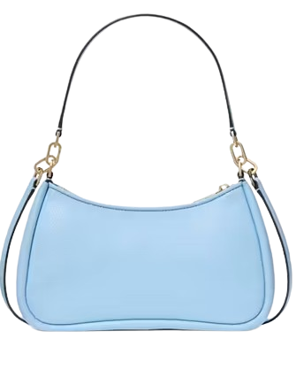 Kate Spade New York Kayla Woven Leather Small Convertible Shoulder Bag Montauk Blue