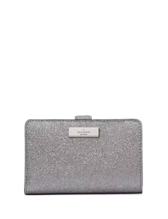Kate Spade New York Kenzie Boxed Glitter Medium Compact Wallet Candied Flower
