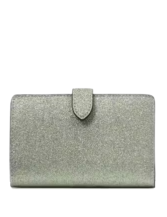 Kate Spade New York Kenzie Boxed Glitter Medium Compact Wallet Seawater