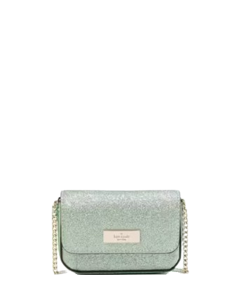 Kate Spade New York Kenzie Glitter Card Case Crossbody Seawater