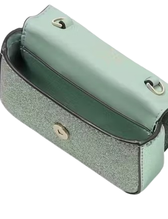 Kate Spade New York Kenzie Glitter Card Case Crossbody Seawater