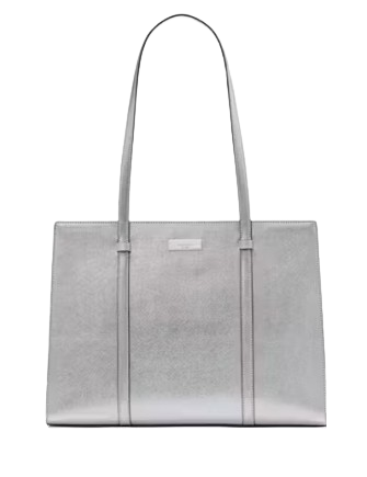 Kate Spade New York Kenzie Metallic Large Tote Lunar Light
