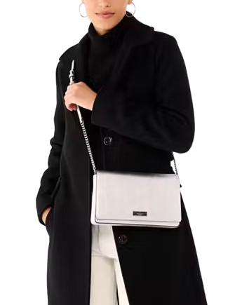 Kate Spade New York Kenzie Metallic Small Convertible Crossbody Lunar Light