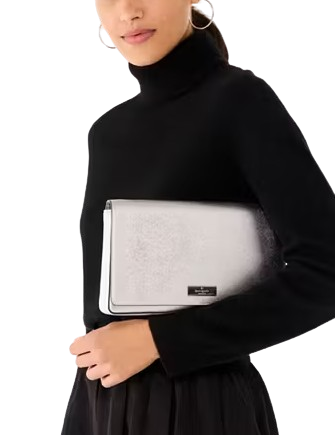 Kate Spade New York Kenzie Metallic Small Convertible Crossbody Lunar Light