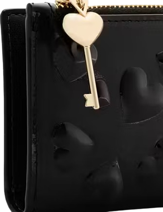 Kate Spade New York Key To My Heart Small Slim Bifold Wallet Black 
