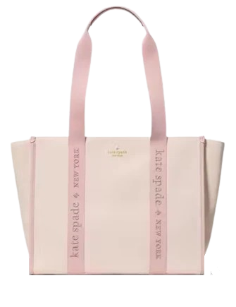 Kate Spade New York Kip Canvas Large Tote Rose Smoke