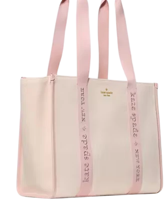 Kate Spade New York Kip Canvas Large Tote Rose Smoke