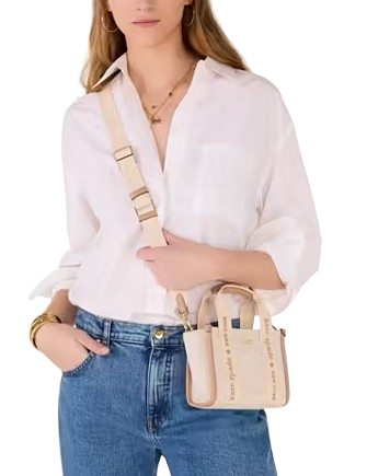 Kate Spade New York Kip Canvas Mini Tote  Light Fawn 
