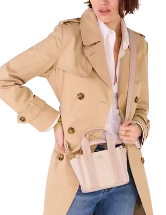 Kate Spade New York Kip Canvas Mini Tote Rose Smoke