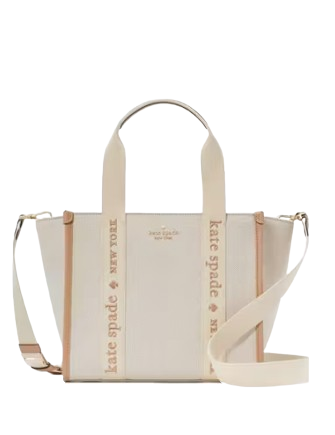 Kate Spade New York Kip Canvas Small Tote  Light Fawn 